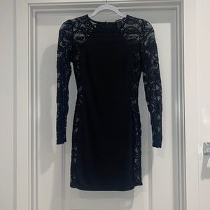 Black long sleeve lace dress size (small)